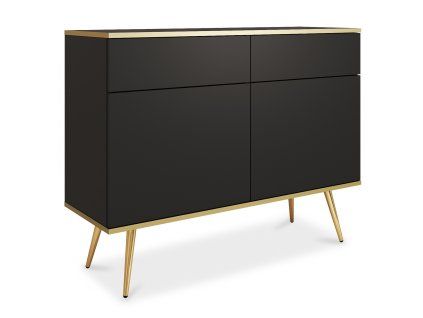 Elegantná komoda na zlatých nožičkách