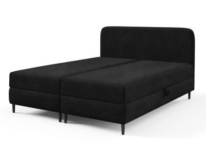 Elegantná manželská posteľ 180x200 Fubu v čiernej farbe