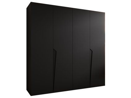 Čierna šatníková skriňa 200 cm Pianos 1