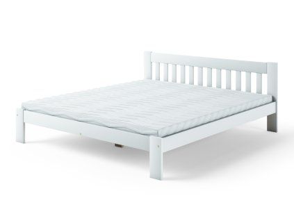Biela jednolôžková posteľ 120x200 Budhe
