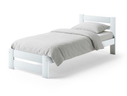 Drevená biela posteľ 80x200 Alioth II