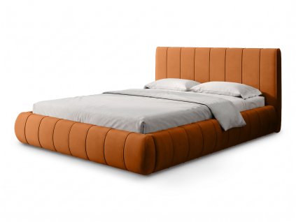 oranžové luxusné postele 200x200 Mollia