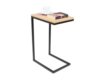 príručný stolík kovový spark čierna/dub artisan