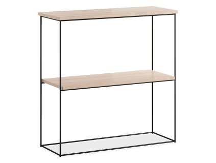 čierno-hnedý kovový stolík Toni