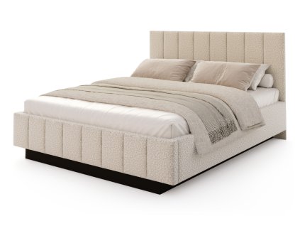 Čalúnené čelo béžovej postele 180x200 Levito