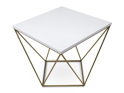 zlatý kovový stolík ku gauču Dian