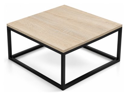 čierny kovový stolík belten dub sonoma