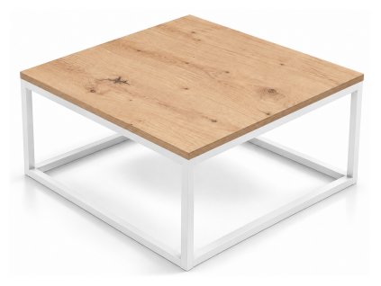 bielo-drevený stolík dub artisan belten