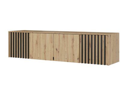 Nadstavec na skriňu Nelly 4D - dub artisan / čierna