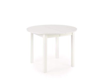 Okrúhly rozkladací jedálenský stôl Ringo 102-142x102 - biela