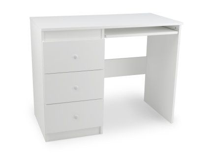 Písací stôl Leo L1 biele úchyty