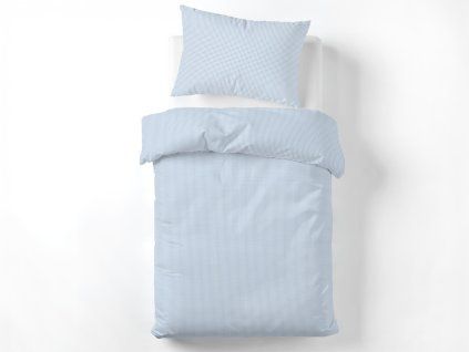 Obliečky z bavlny Soft Grid Blue