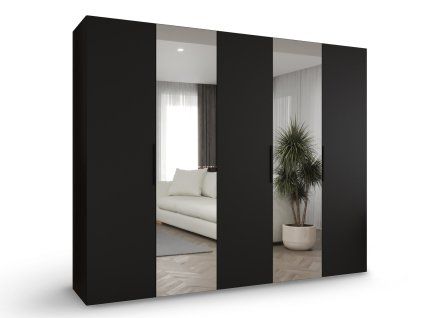 Čierna skriňa Marbella 2 so šírkou 250 cm