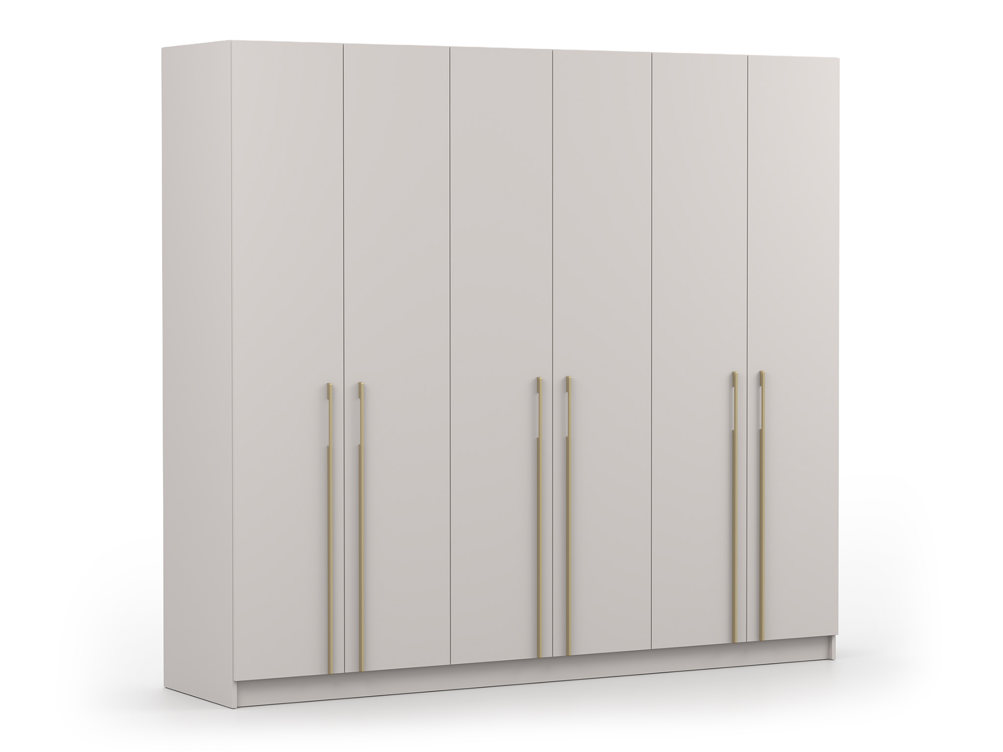 ID Šatníková skriňa Casmira 230x210x55 - kašmír / zlatá