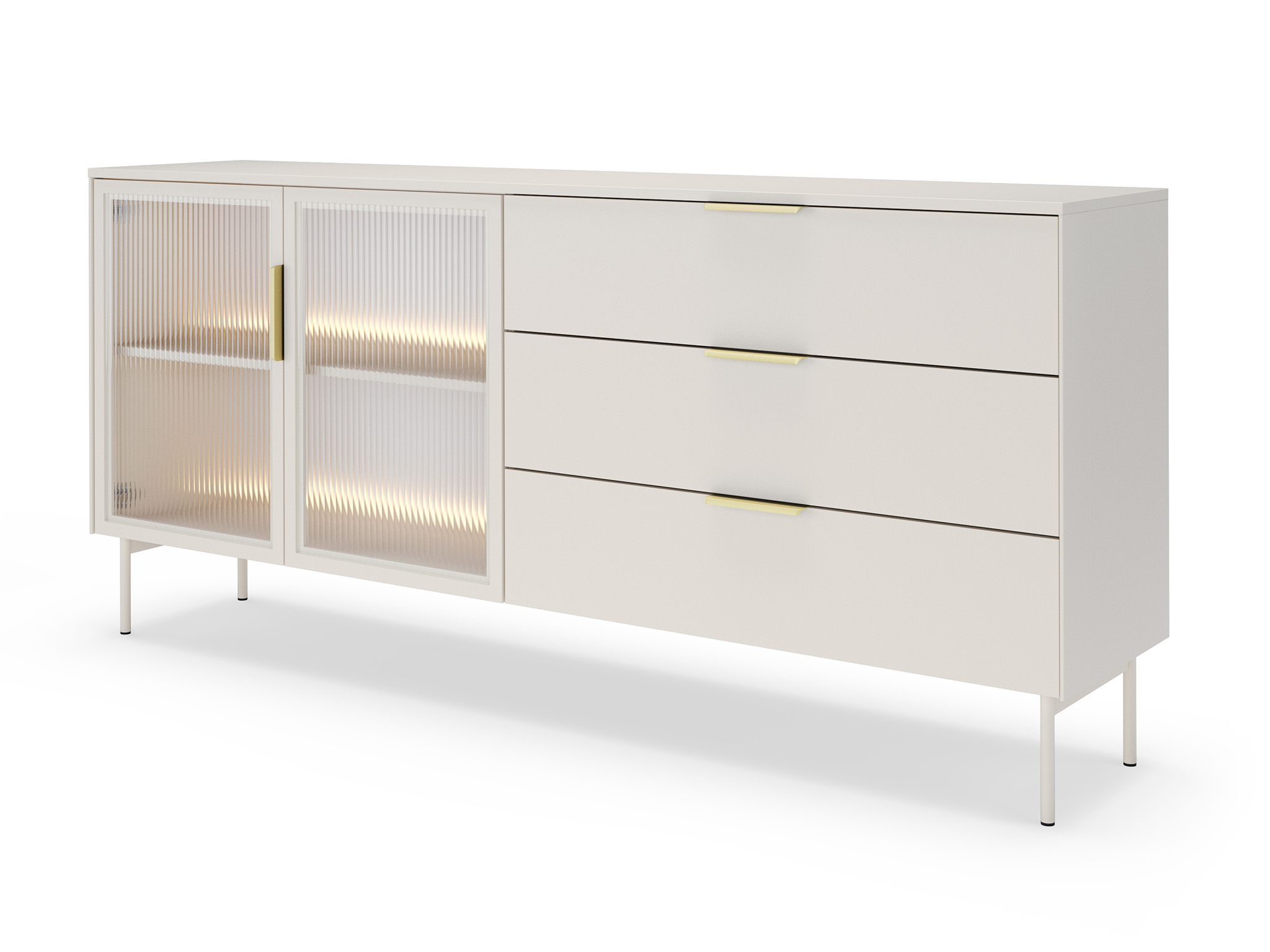 LM Komoda Limu 181 2D3S - kašmír / zlatá