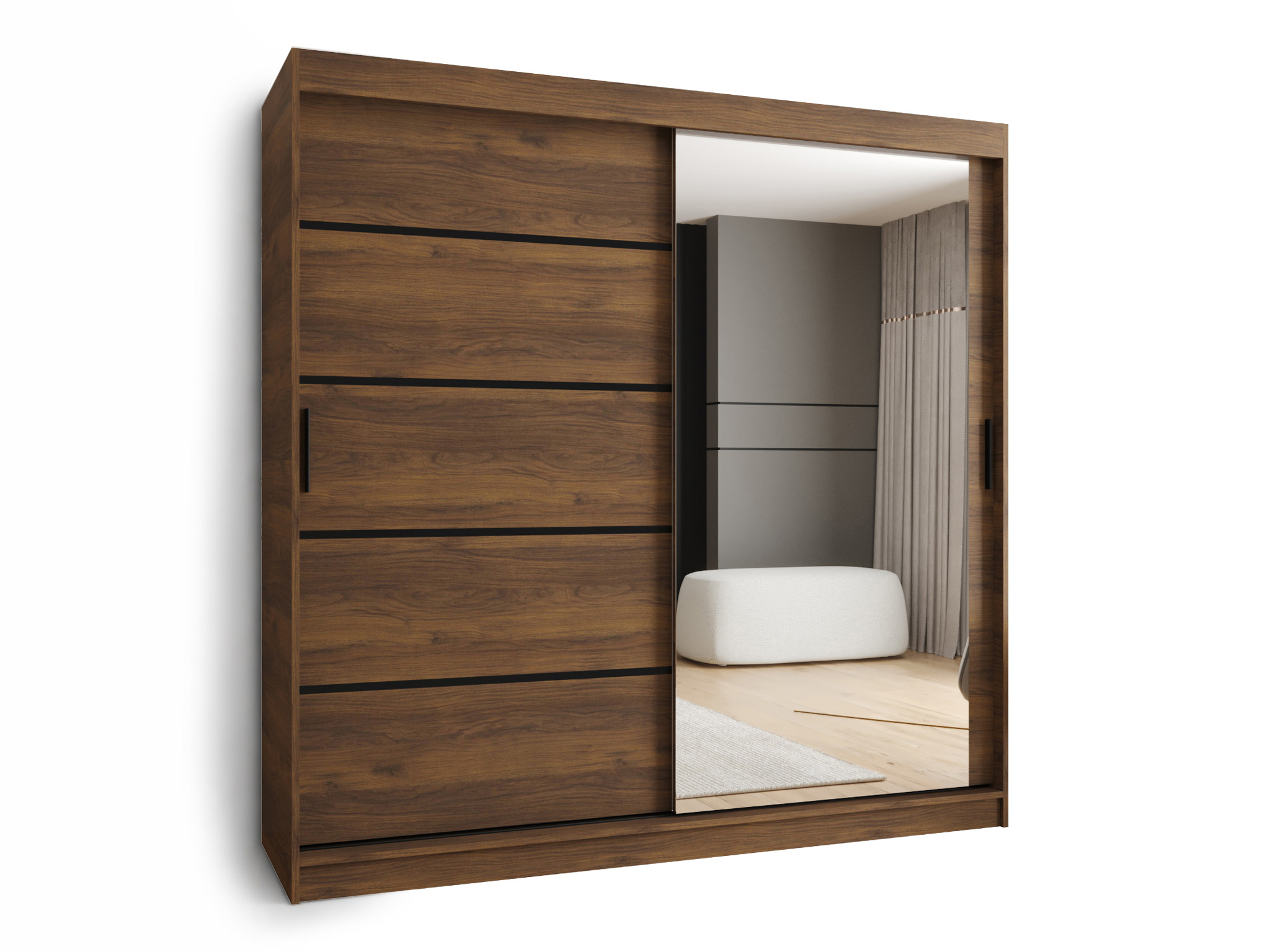 SB Šatníková skriňa Rubino V2 200x200x62 - orech warmia