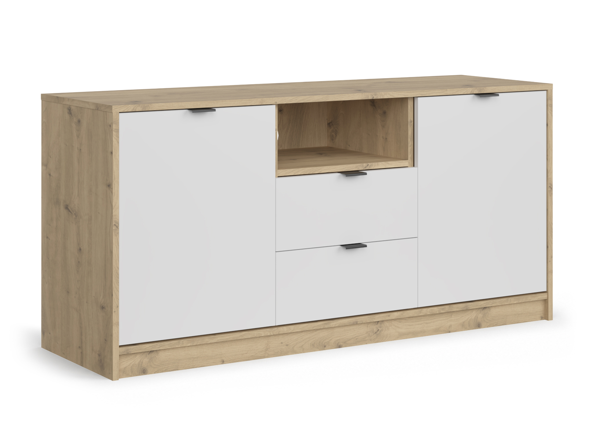 GE Vysoký TV stolík Nepon - dub artisan / biela