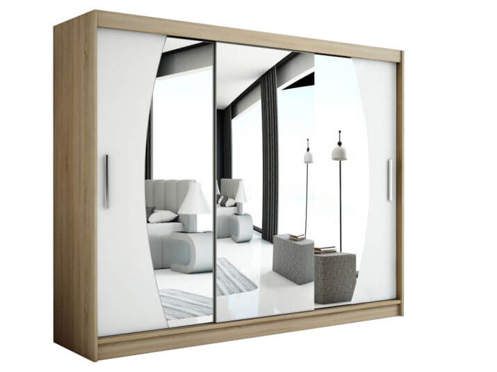 SB Šatníková skriňa Alias 250 - dub sonoma/biela