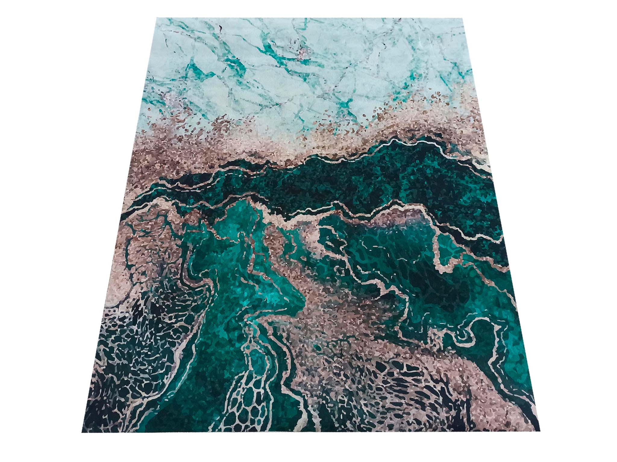 DY Smaragdový protišmykový koberec Moke Rozmer: 80x150 cm