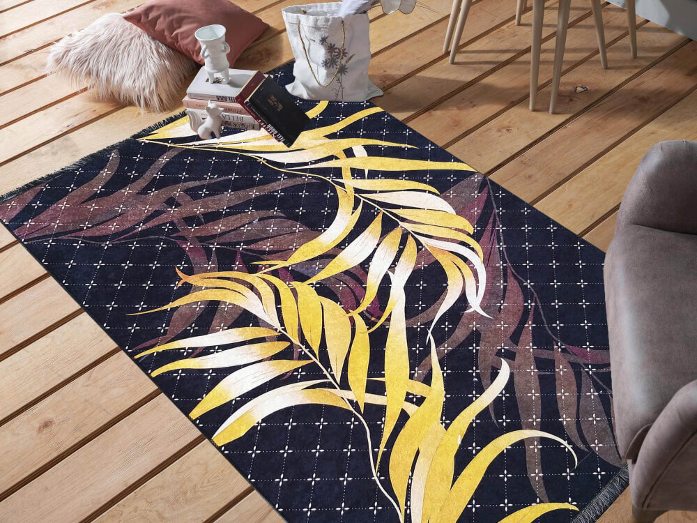 DY Čierny kvetovaný koberec Amaran Rozmer: 180x280 cm