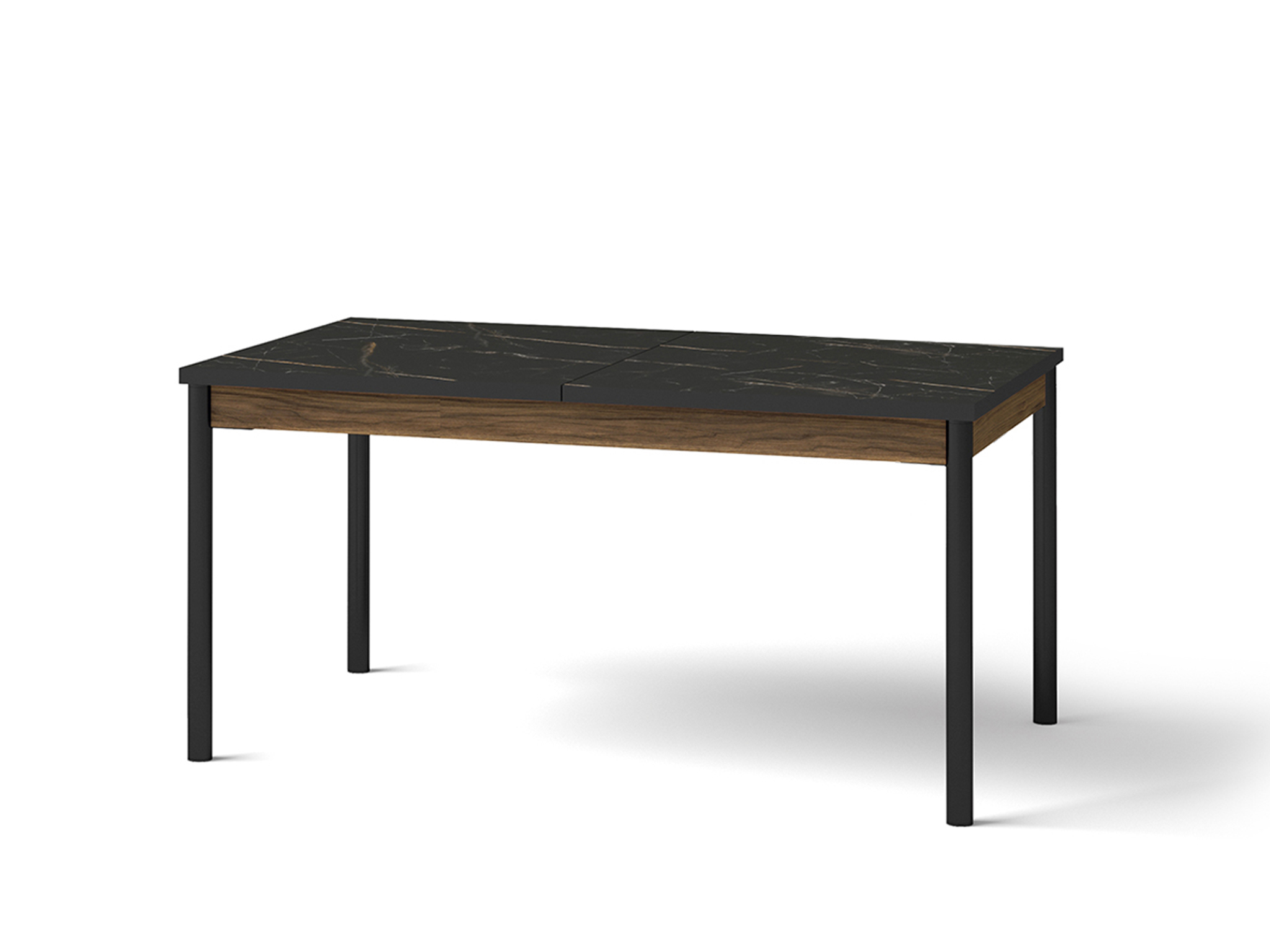DL Rozkladací stôl Prestigo 160-240x90 - orech warmia / čierna