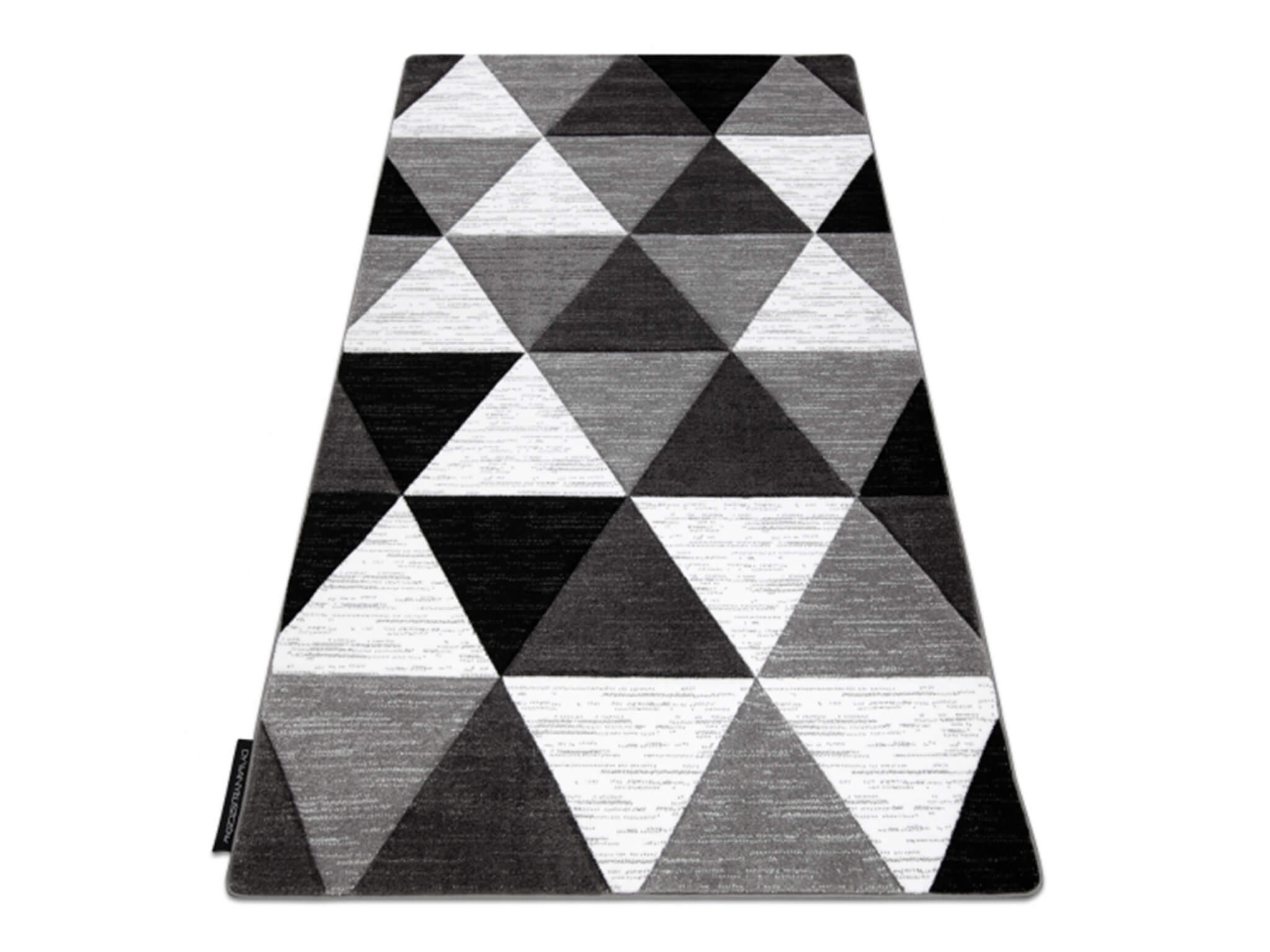 DW Čierno-biely geometrický koberec Triangell Rozmer: 80x150 cm