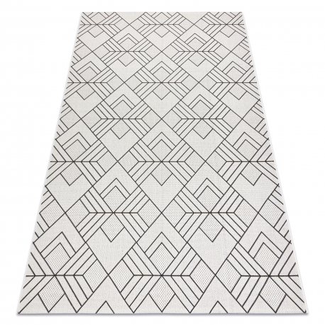 DW Krémový geometrický koberec Sizal Rozmer: 200x290 cm