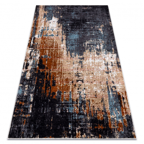 DW Hnedo-modrý vzorovaný koberec Miro Rozmer: 80x150 cm