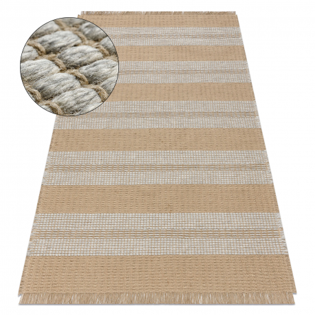DW Béžovo-sivý jutový koberec Jute Rozmer: 140x190 cm