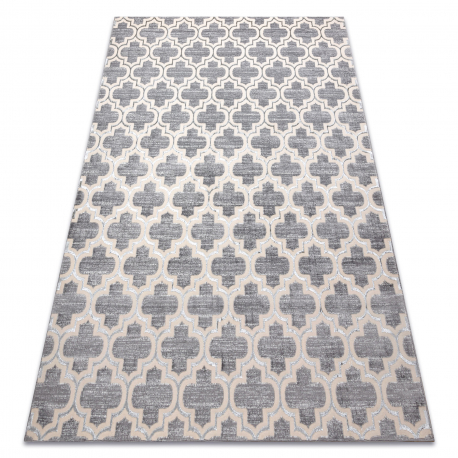 DW Sivo-krémový štruktúrovaný koberec Comfort Trellis Rozmer: 200x290 cm