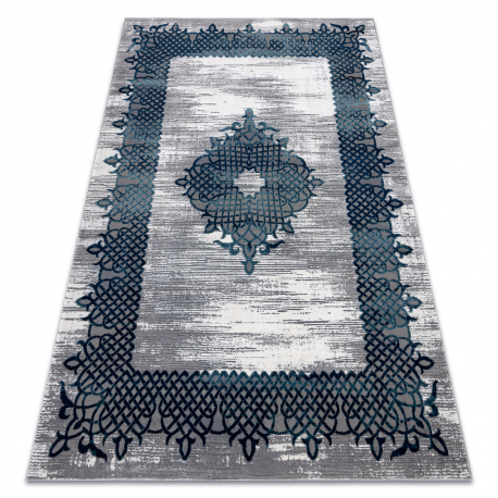 DW Modro-sivý štruktúrovaný koberec Ramka Rozmer: 160x220 cm