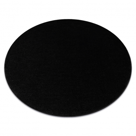 DW Čierny okrúhly koberec Softy Rozmer: 200