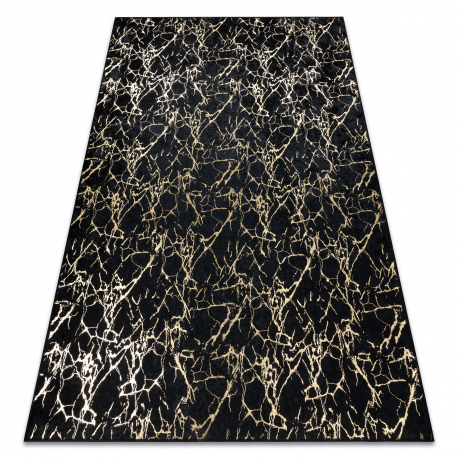 DW Čierno-zlatý protišmykový koberec Miro Black Rozmer: 140x190 cm