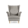 Elegantné svetlosivé kreslo Dory