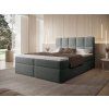 Čalúnená boxspring posteľ Massimo 120x200 - sivá