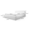 Svetlosivá čalúnená posteľ 200x200 Fogo