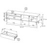 TV stolík 180x51x40 cm Aurena
