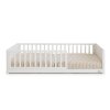 Biela masívna posteľ Smooth Monty Bed