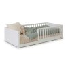 Biela montessori posteľ Smooth Monty Bed 80x160