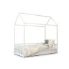 Biela domčeková montessori posteľ Monty Cottage 80x160