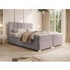 Ružová boxspring posteľ Canira