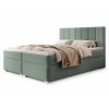 Mentolová boxspring posteľ Canira