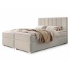 Krémová boxspring posteľ Canira