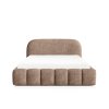 Predná strana hnedej čalúnenej postele 180x200 Belluno