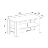 konferenčný stolík 120x59x 60 cm Tadea - dub lefkas