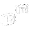 písací stôl 118x79x60 cm Tadea dub lefkas