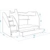 Multifunkčná poschodová posteľ Max 3