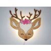 Detská drevená LED lampa Jelenček
