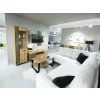 Vitrína Lamelo 60 - dub wotan/čierna
