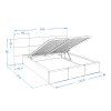 Čalúnená manželská posteľ 160x200 s úložným priestorom Dony - rozmer